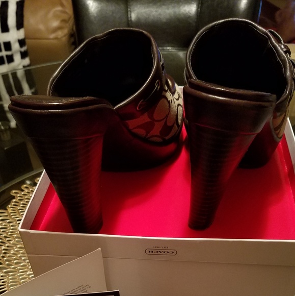 Authentic Coach "Jody" Mule Heels - Picture 5 of 7